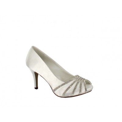 Satijnen peeptoe. Maat 39 Satijnen peeptoe. Maat 39